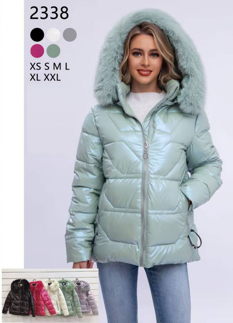 Kurtki damskie zimowe Roz XS-XL, 1 Kolor Paczka 5 szt